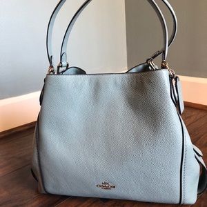 Coach Cloud Blue Leather Edie Shoulder Bag